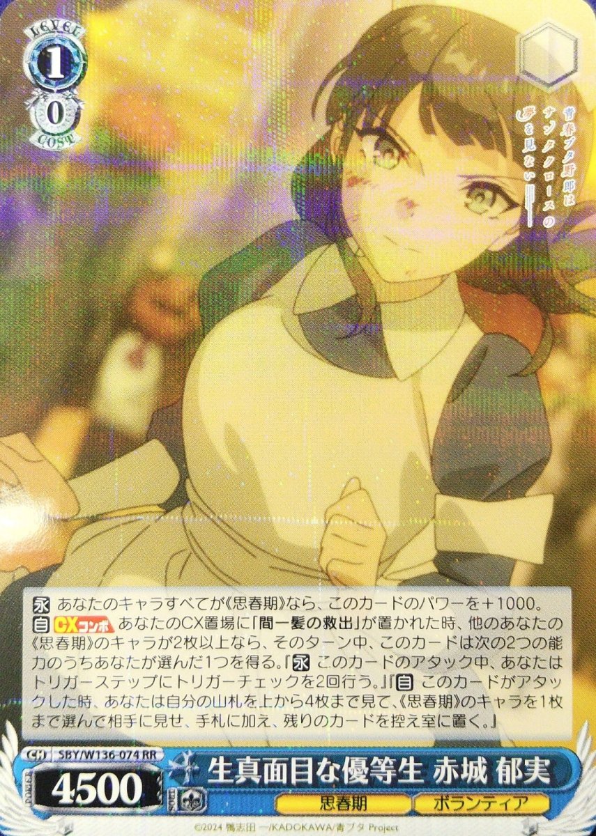 画像1: 生真面目な優等生 赤城 郁実 (SBY/W136-074) - RR (1)