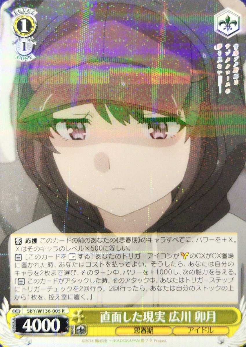 画像1: 直面した現実 広川 卯月 (SBY/W136-005) - R (1)