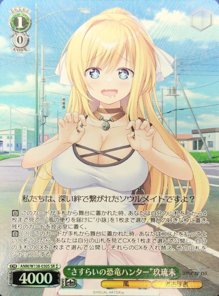 画像1:  “さすらいの恐竜ハンター”玖琉未 (ANM/W138-030S) - SR (1)
